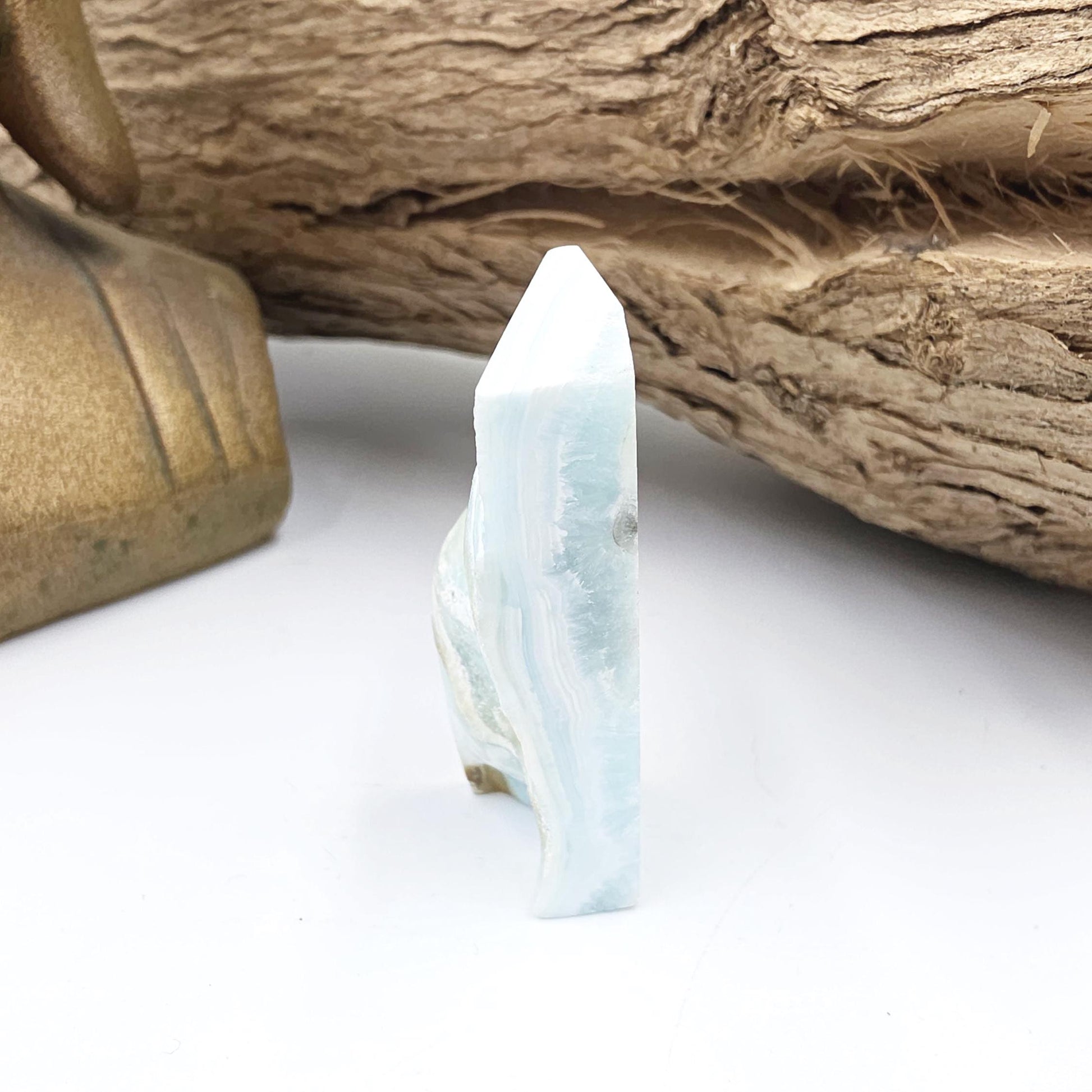 Natural Larimar Mini Tower – Calm, Communication & Emotional Healing Crystal, 19g