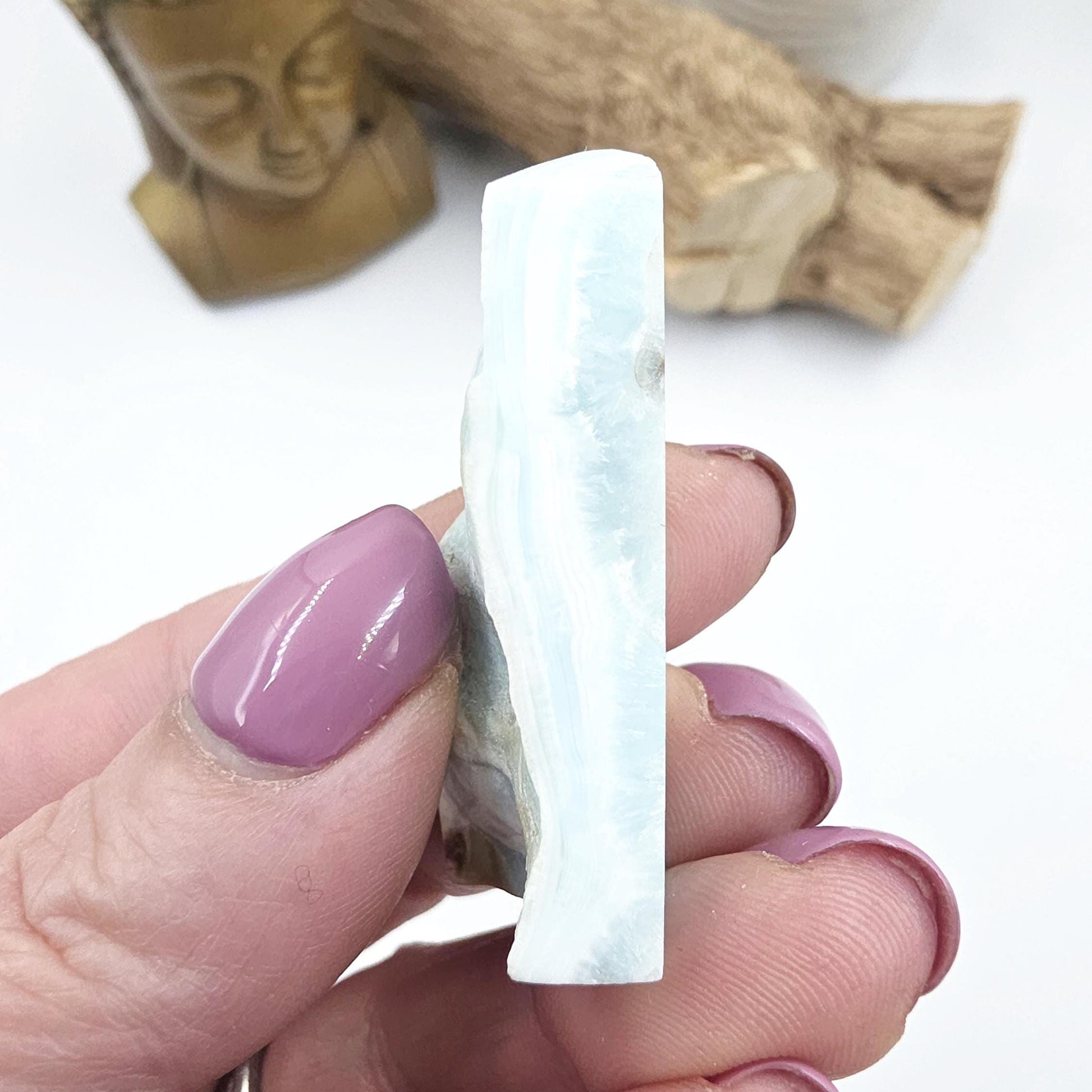 Natural Larimar Mini Tower – Calm, Communication & Emotional Healing Crystal, 19g