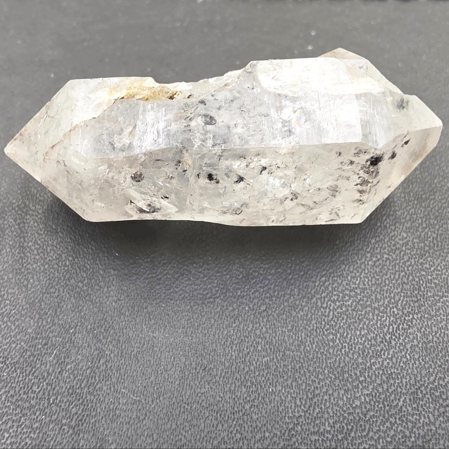 Raw Herkimer Diamond Natural DT with Moving Carbon Bubble – Rare High Vibrational Quartz Crystal, 25g