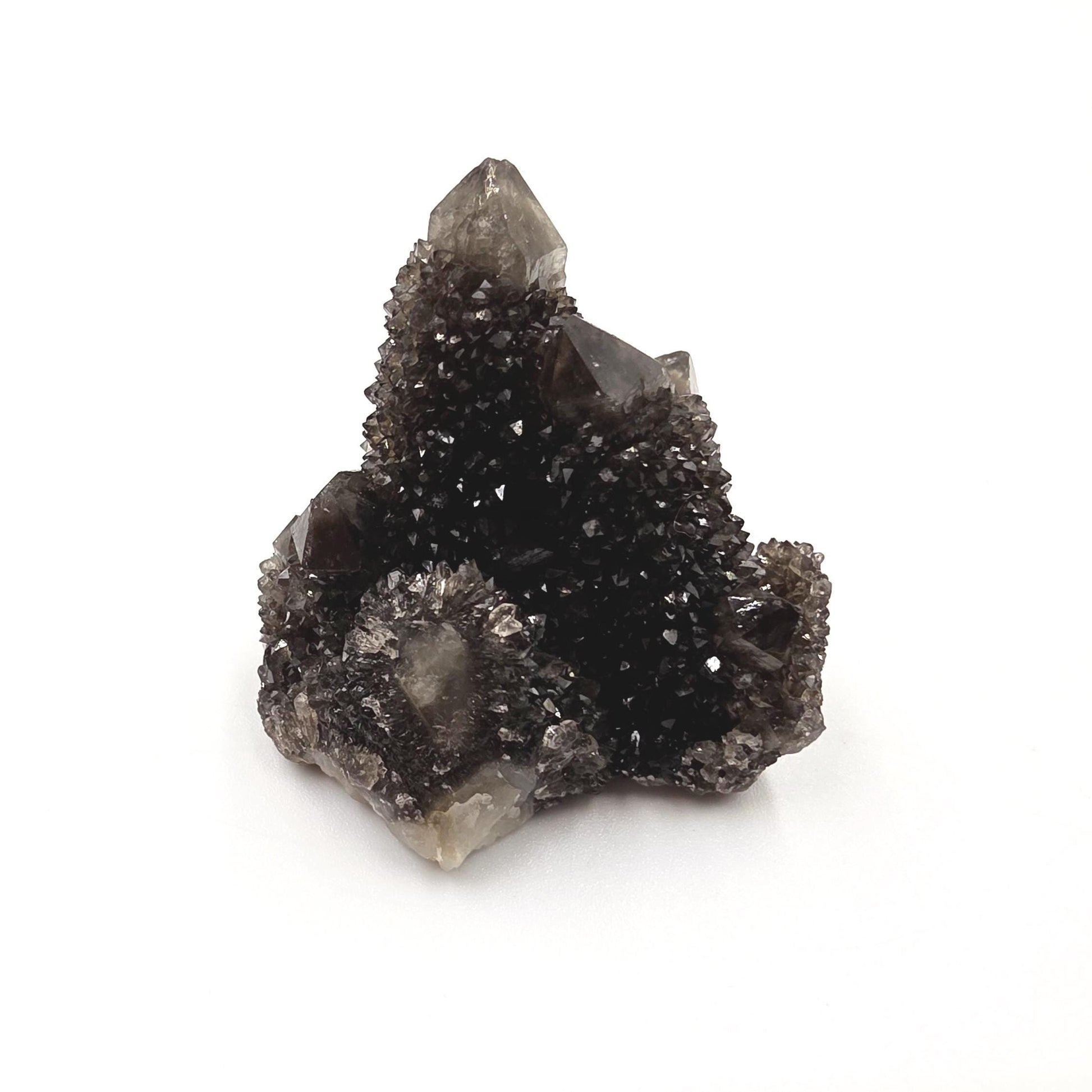 Rare Black Spirit Quartz Cluster Specimen – Protection, Spiritual Growth & High Vibration Crystal, 40g