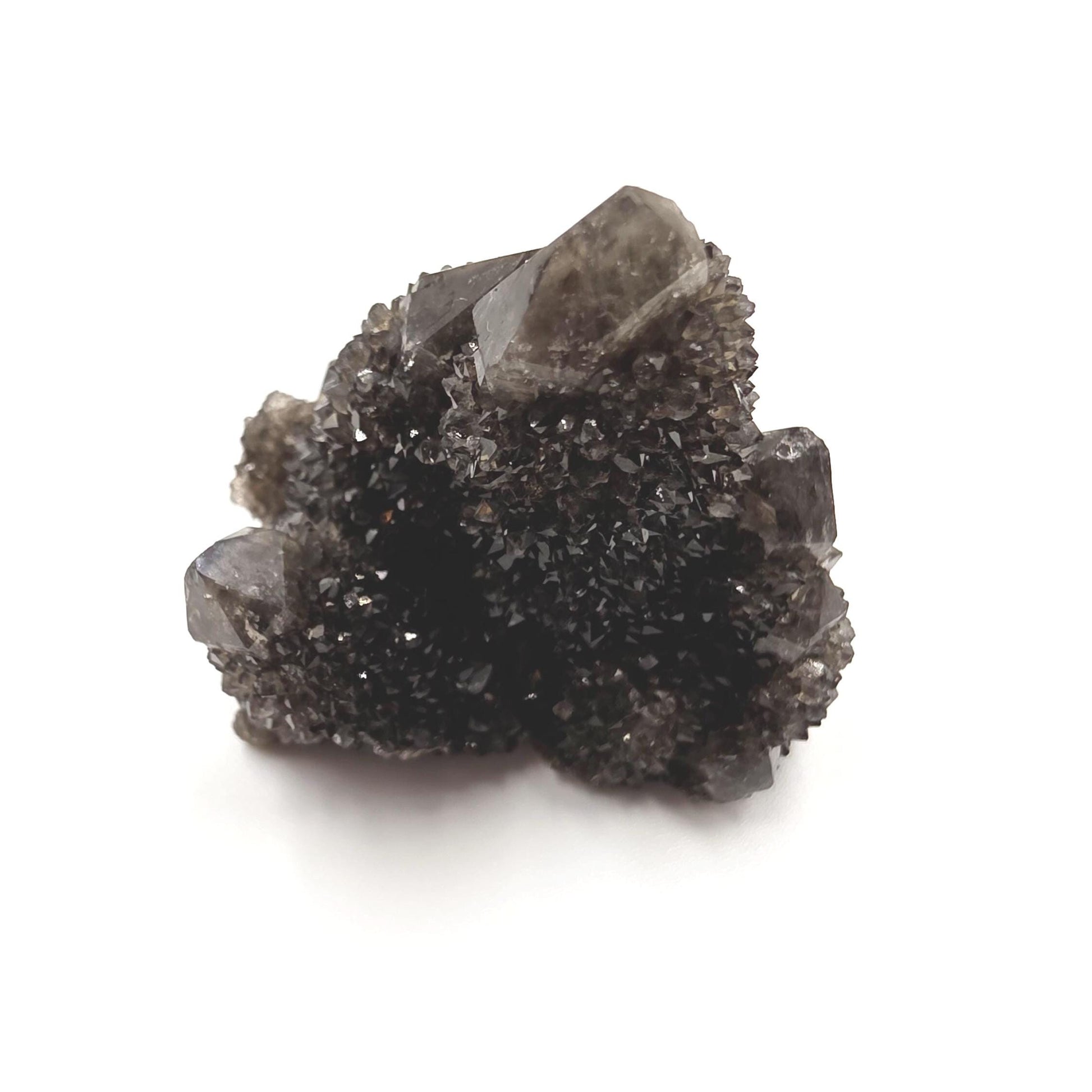 Rare Black Spirit Quartz Cluster Specimen – Protection, Spiritual Growth & High Vibration Crystal, 40g
