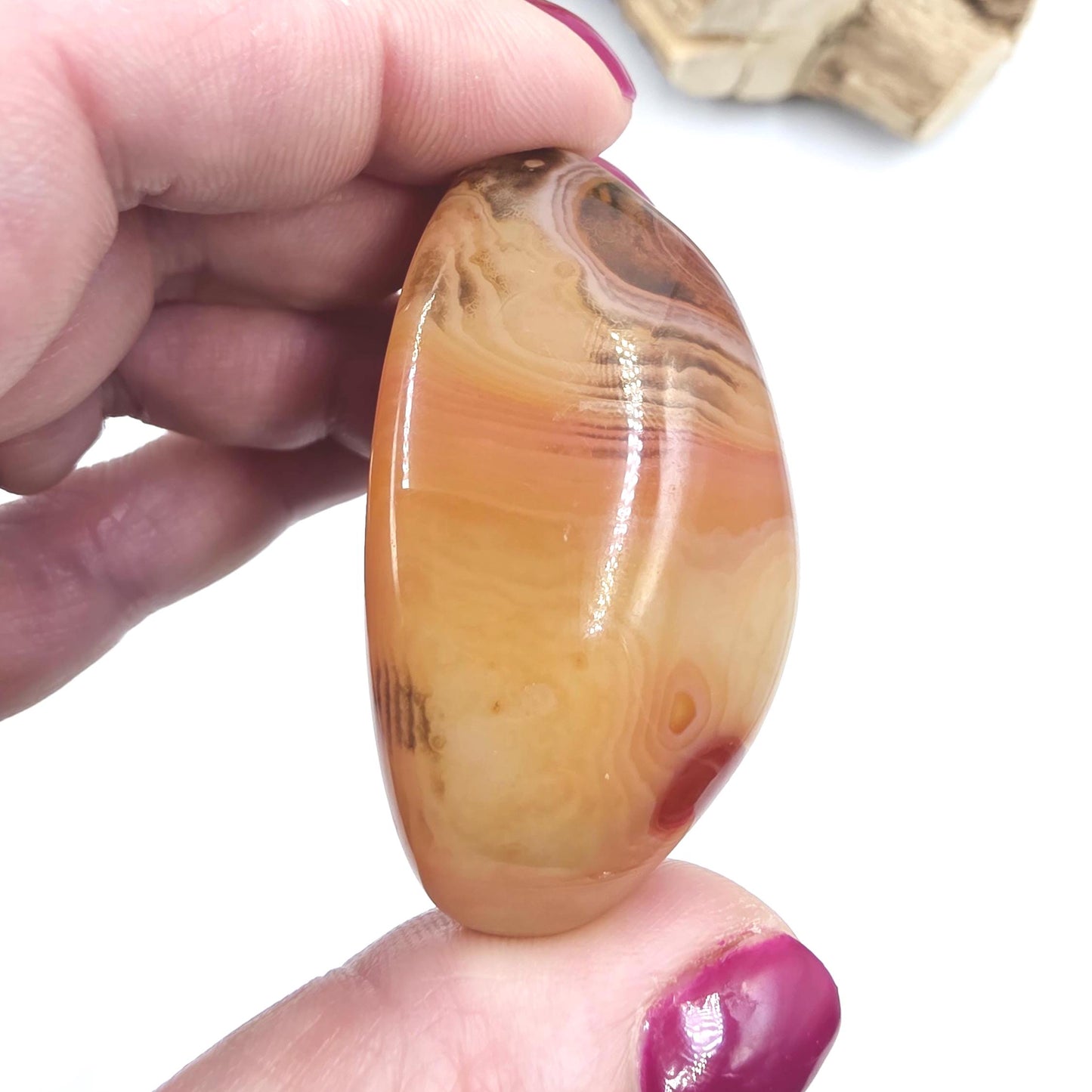 Sardonyx Palm Stone – Strength, Protection & Emotional Balance Crystal, 85g