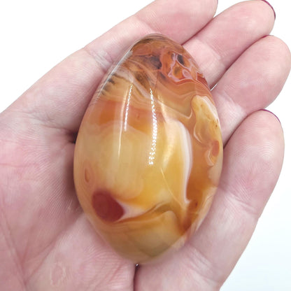 Sardonyx Palm Stone – Strength, Protection & Emotional Balance Crystal, 85g
