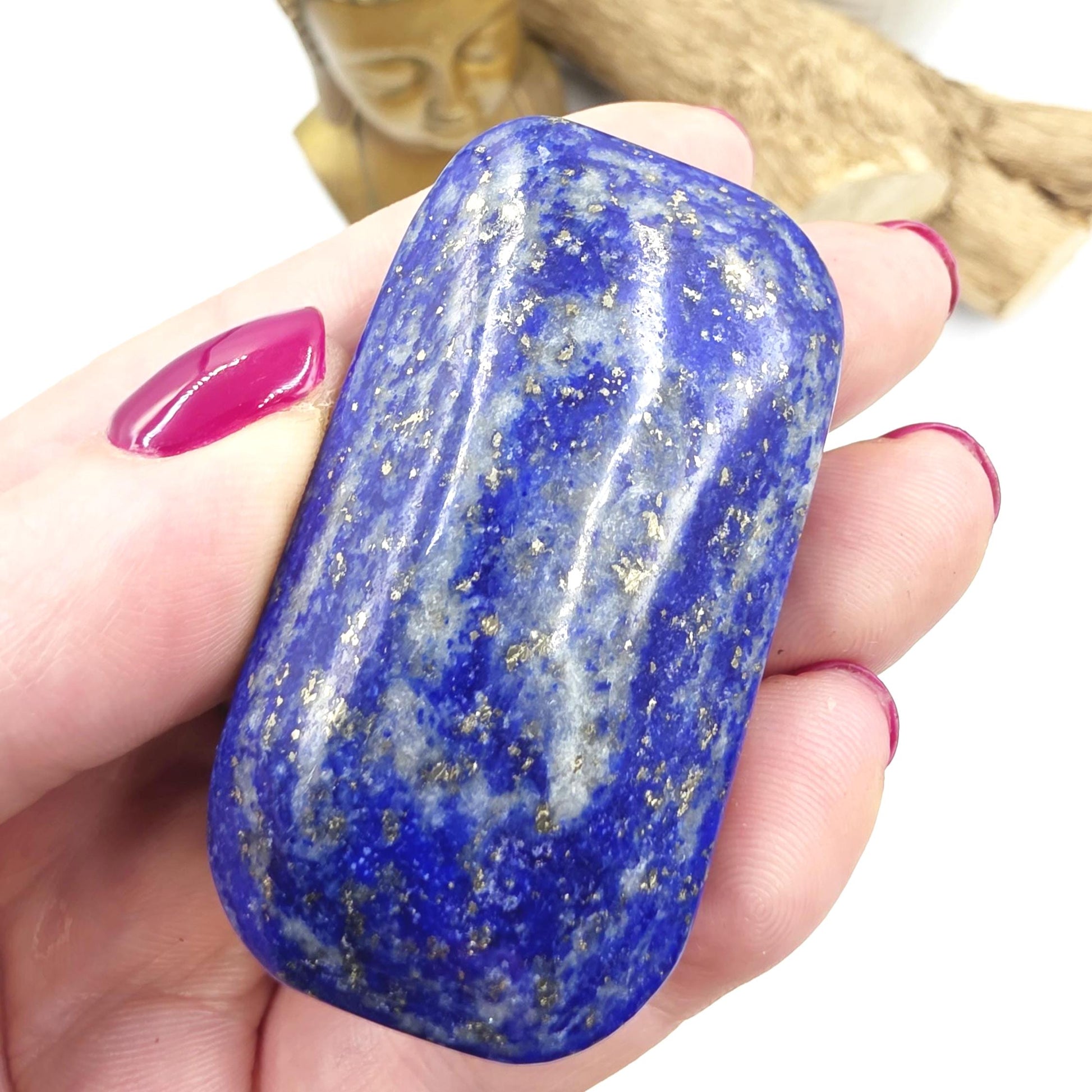 Lapis Lazuli Palm Stone – Wisdom, Intuition & Spiritual Awareness Crystal, 85g