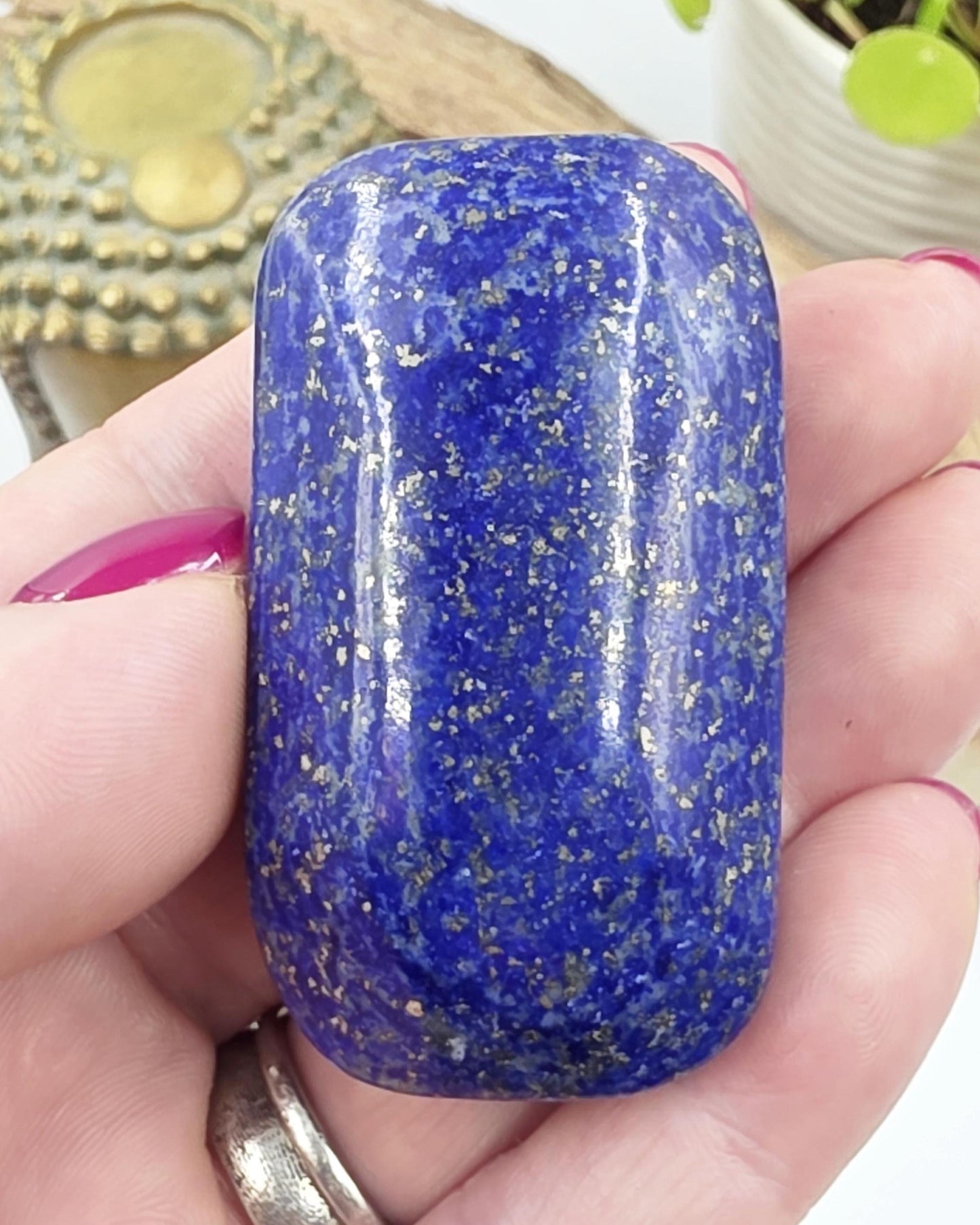 Lapis Lazuli Palm Stone – Wisdom, Intuition & Spiritual Awareness Crystal, 85g