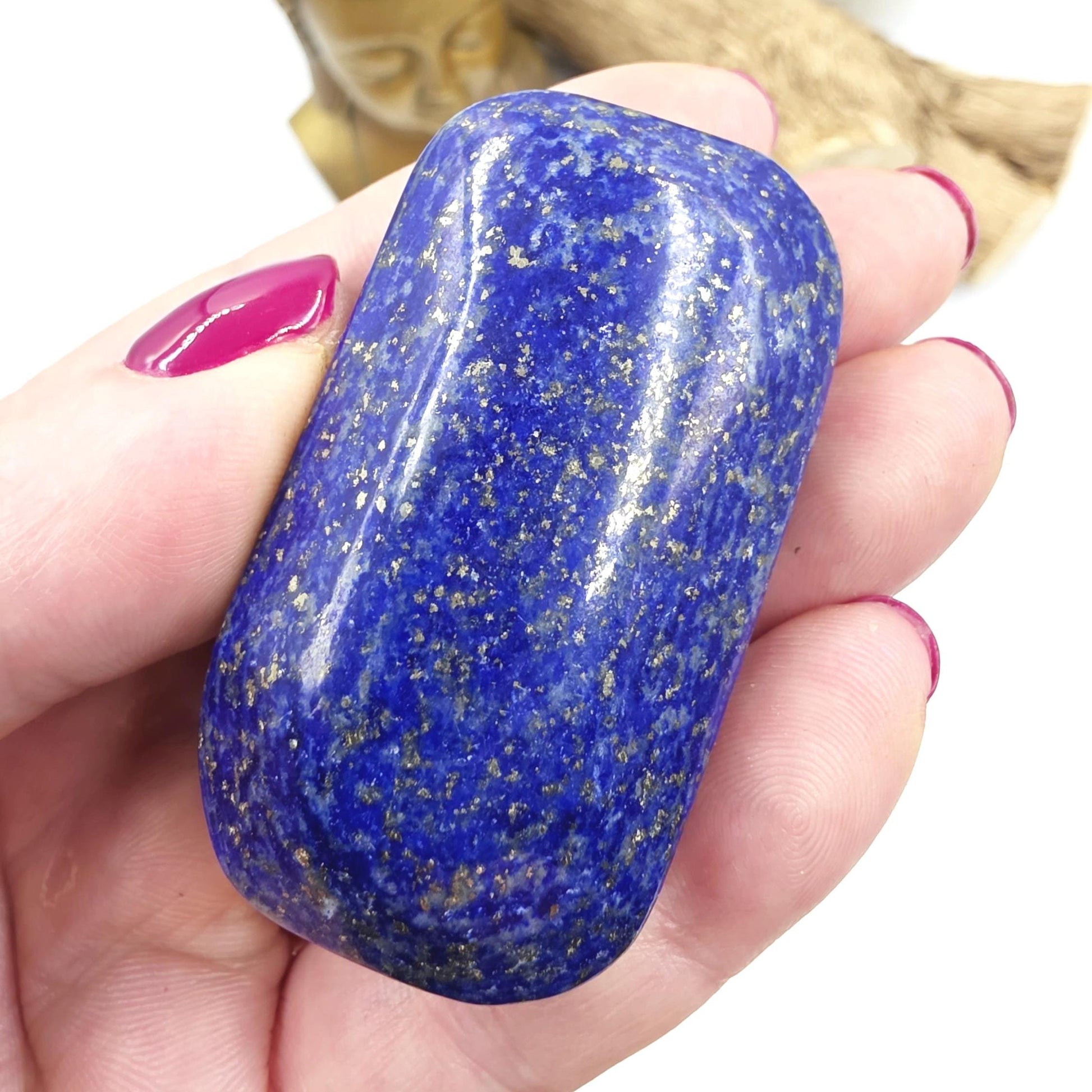 Lapis Lazuli Palm Stone – Wisdom, Intuition & Spiritual Awareness Crystal, 85g