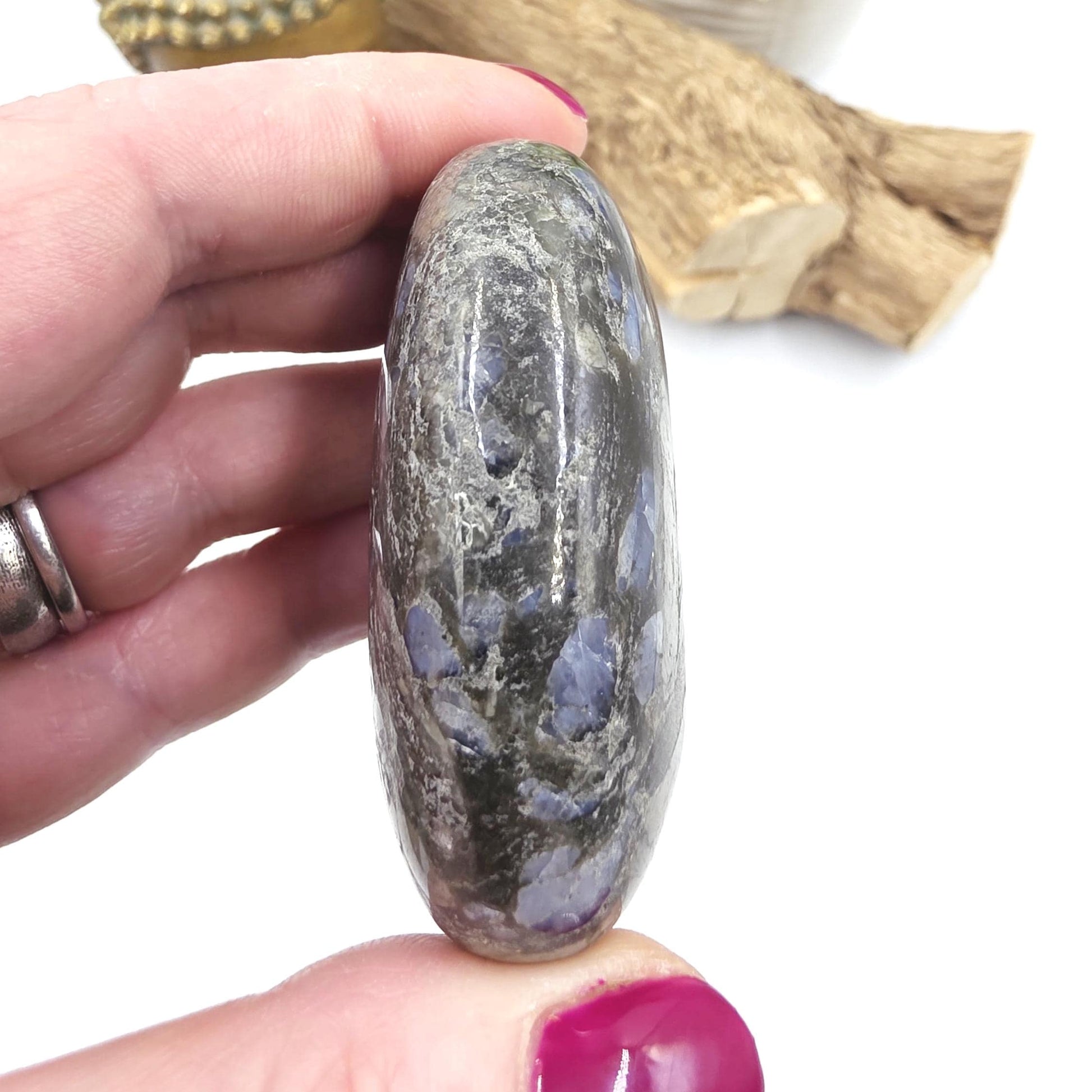 Que Sera (Llanite) Palm Stone – Positivity, Empowerment & Spiritual Growth Crystal, 100g