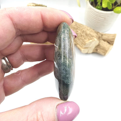 Ocean Jasper Palm Stone – Joy, Emotional Healing & Calming Crystal, 40g
