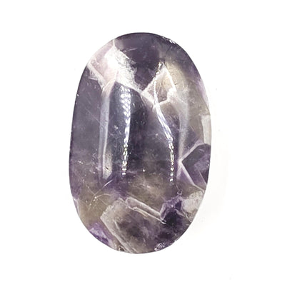 Dream Amethyst (Chevron) Palm Stone – Intuition, Calm & Spiritual Clarity Crystal, 90g