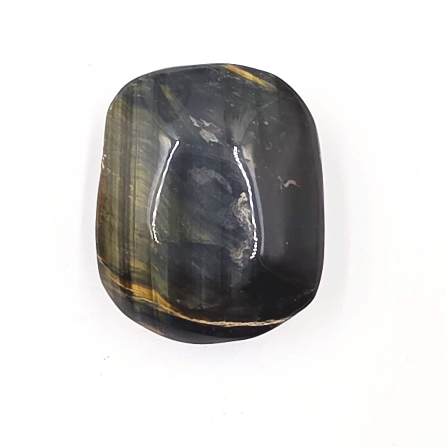 Little Blue Tiger's Eye Palm Stone - Protection & Intuition Healing Crystal, 40g