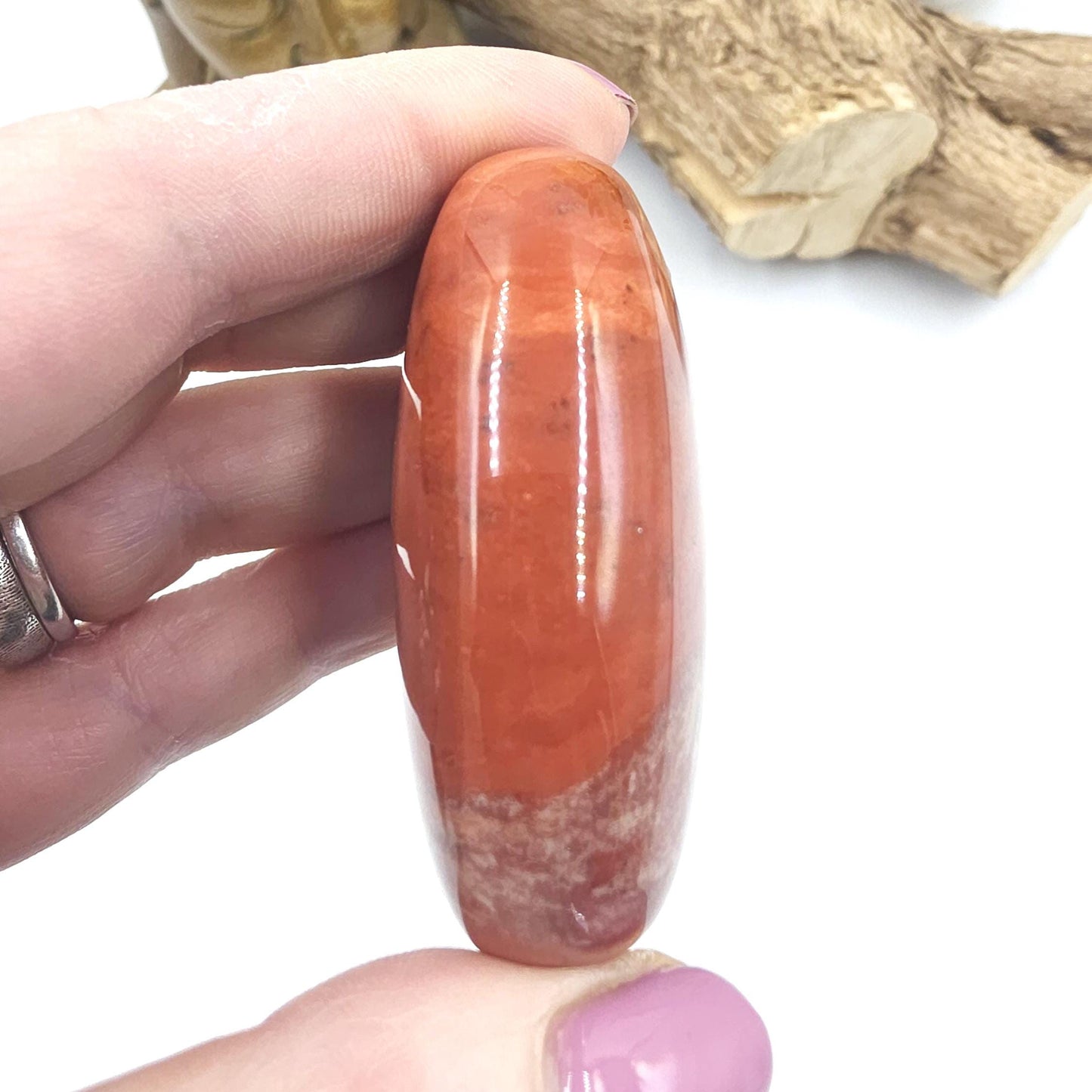 Red Jasper Palm Stone – Strength, Grounding & Protective Stability Crystal, 100g