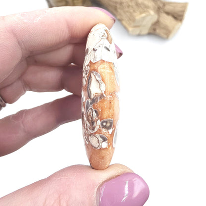 Money Agate Palm Stone – Abundance, Stability & Root Chakra Crystal, 35g
