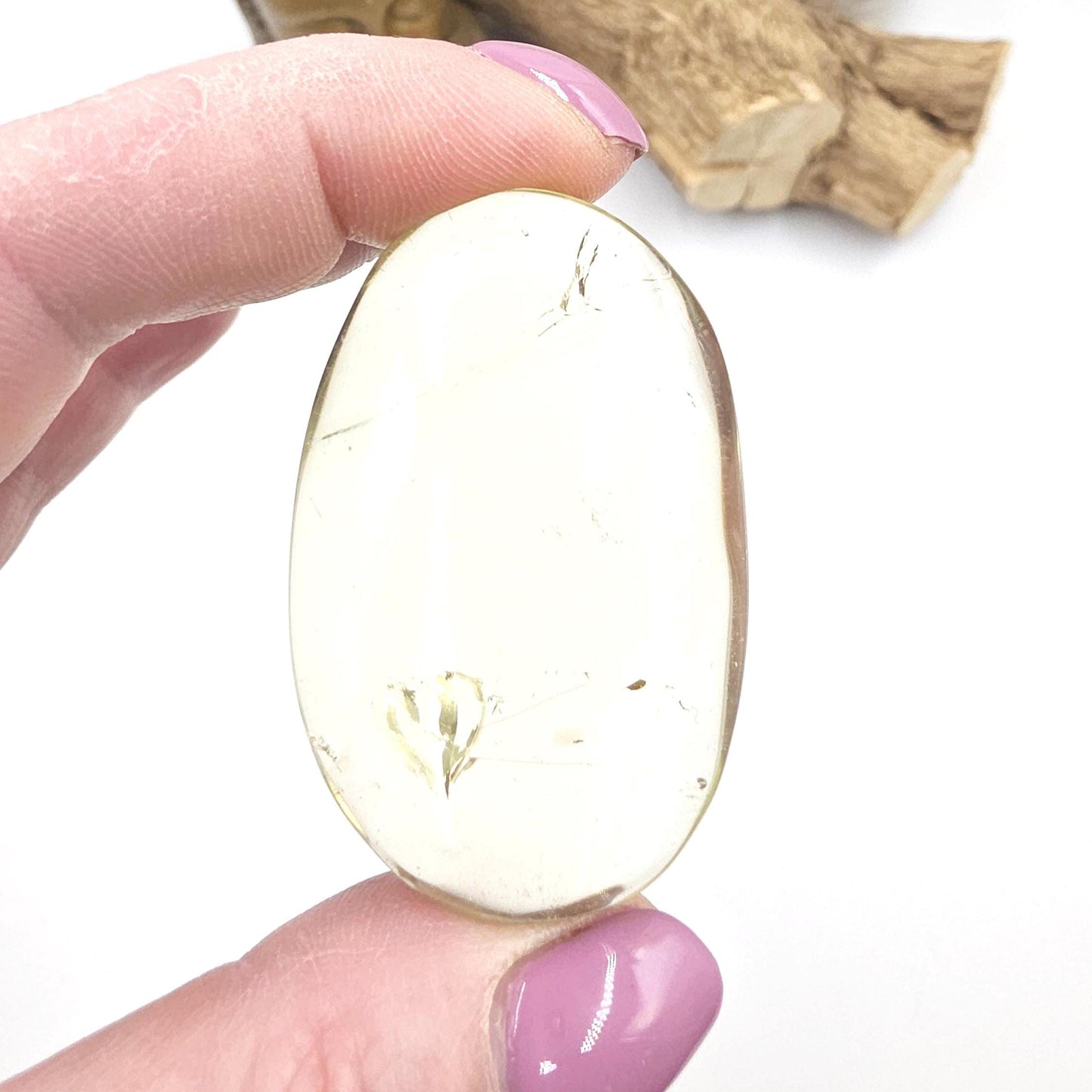 Citrine Palm Stone – Abundance, Confidence & Solar Plexus Energy Crystal, 50g