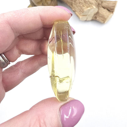 Citrine Palm Stone – Abundance, Confidence & Solar Plexus Energy Crystal, 50g