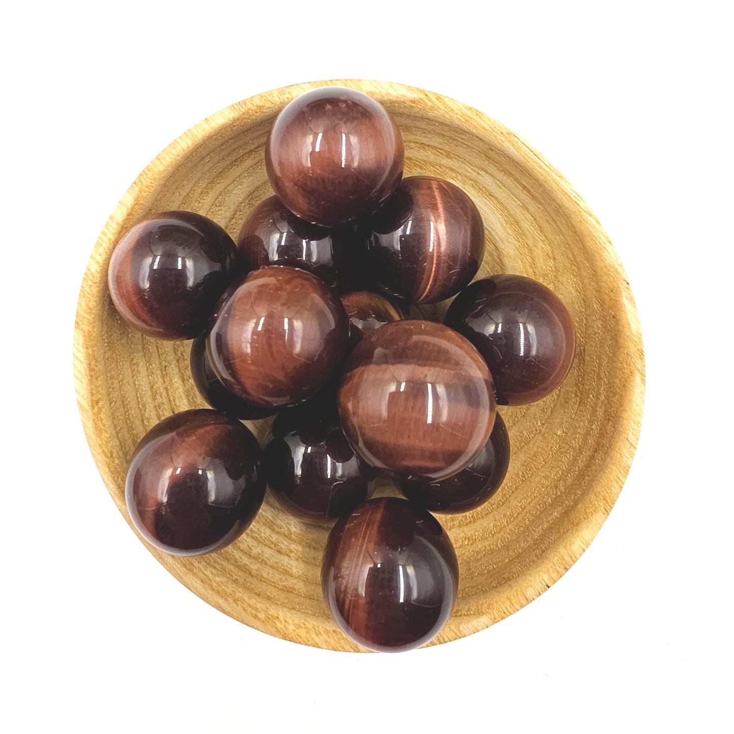 Red Tiger’s Eye Mini Spheres – Confidence, Strength & Motivation Crystal, 17-18+mm