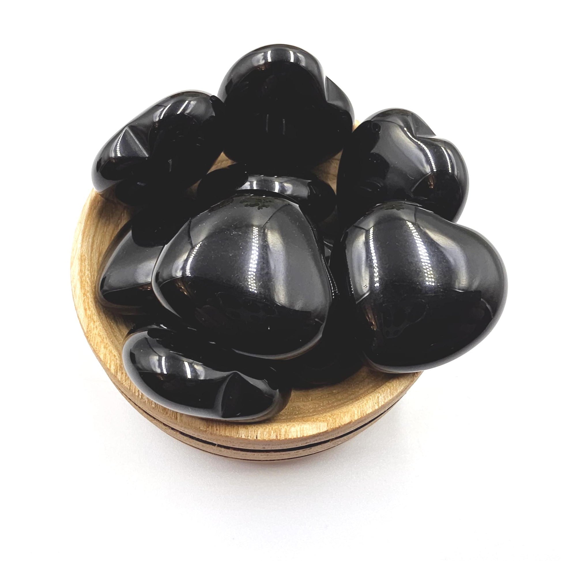 Obsidian Crystal Hearts – Protection, Grounding & Emotional Balance Crystal, 30mm