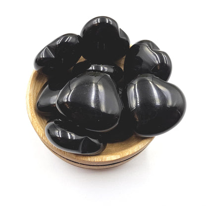Obsidian Crystal Hearts – Protection, Grounding & Emotional Balance Crystal, 30mm