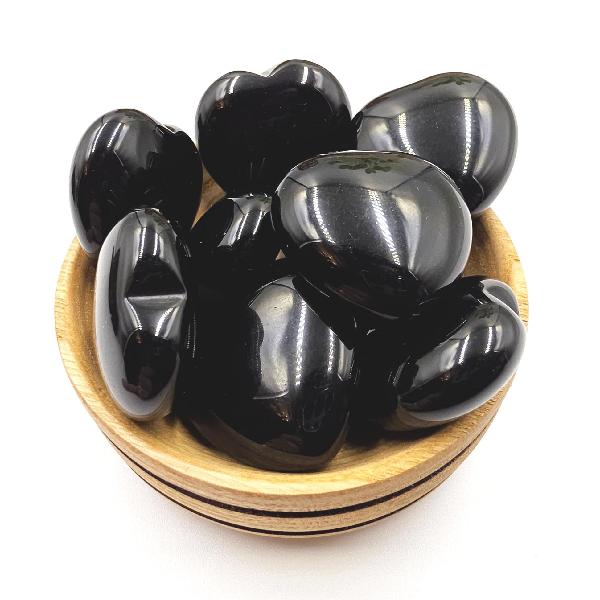 Obsidian Crystal Hearts – Protection, Grounding & Emotional Balance Crystal, 30mm