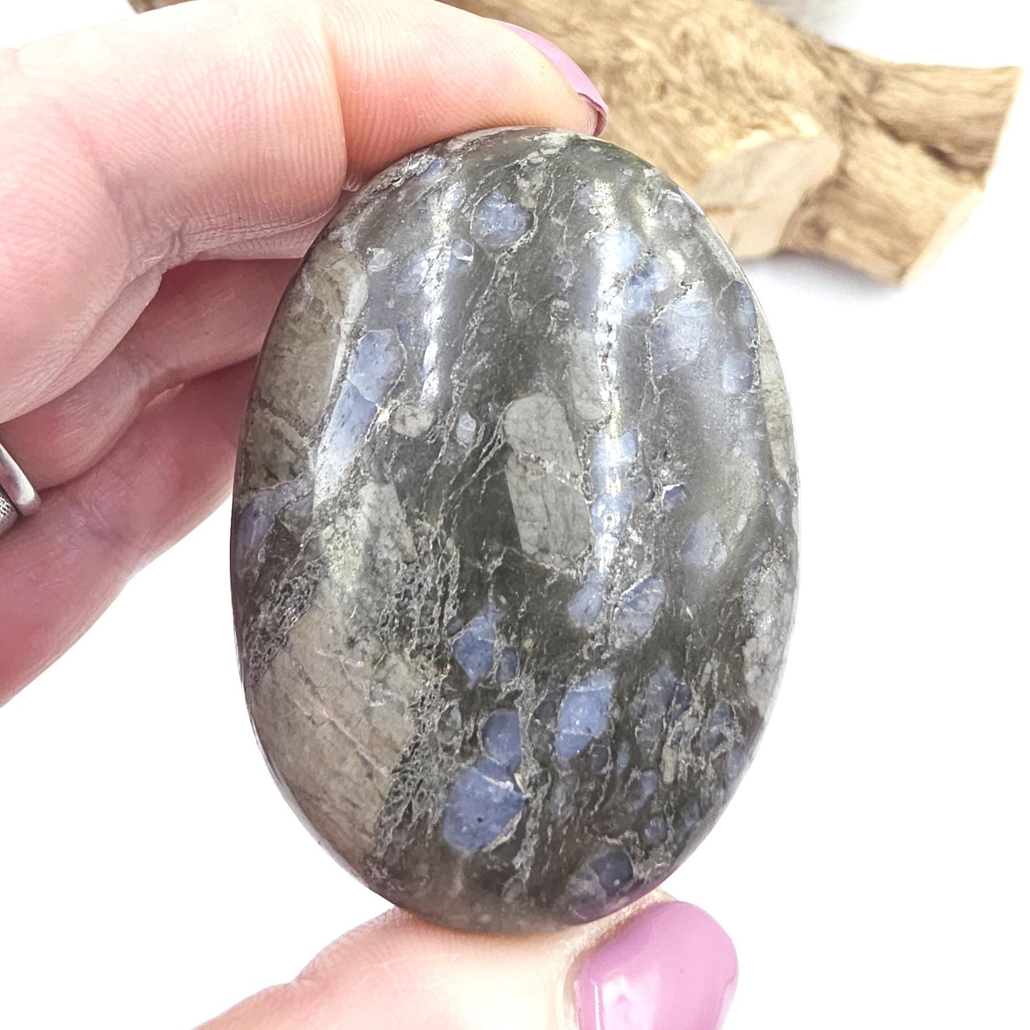 Que Sera (Llanite) Palm Stone – Positivity, Empowerment & Spiritual Growth Crystal, 100g