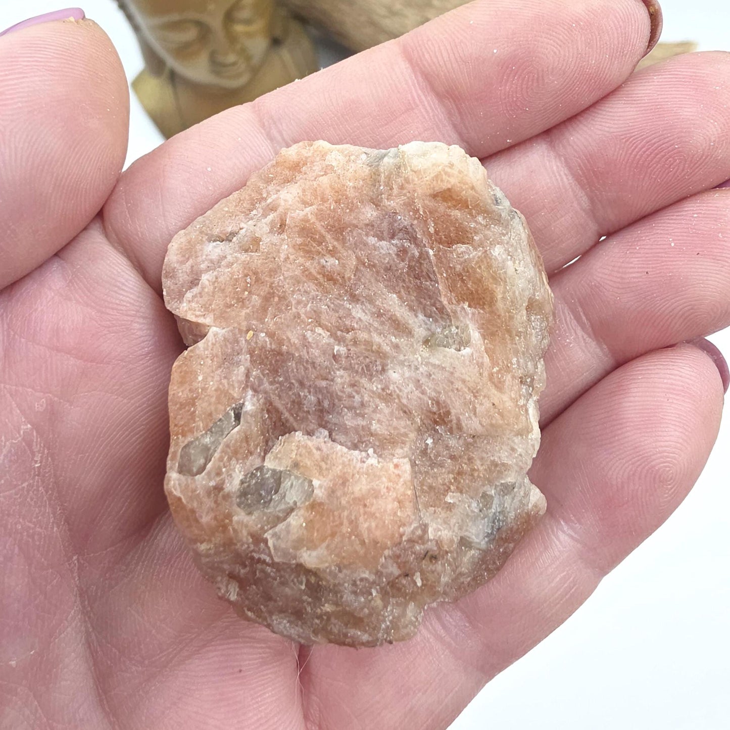 Raw Sunstone Specimen – Joy, Confidence & Sacral Chakra Crystal, 50g