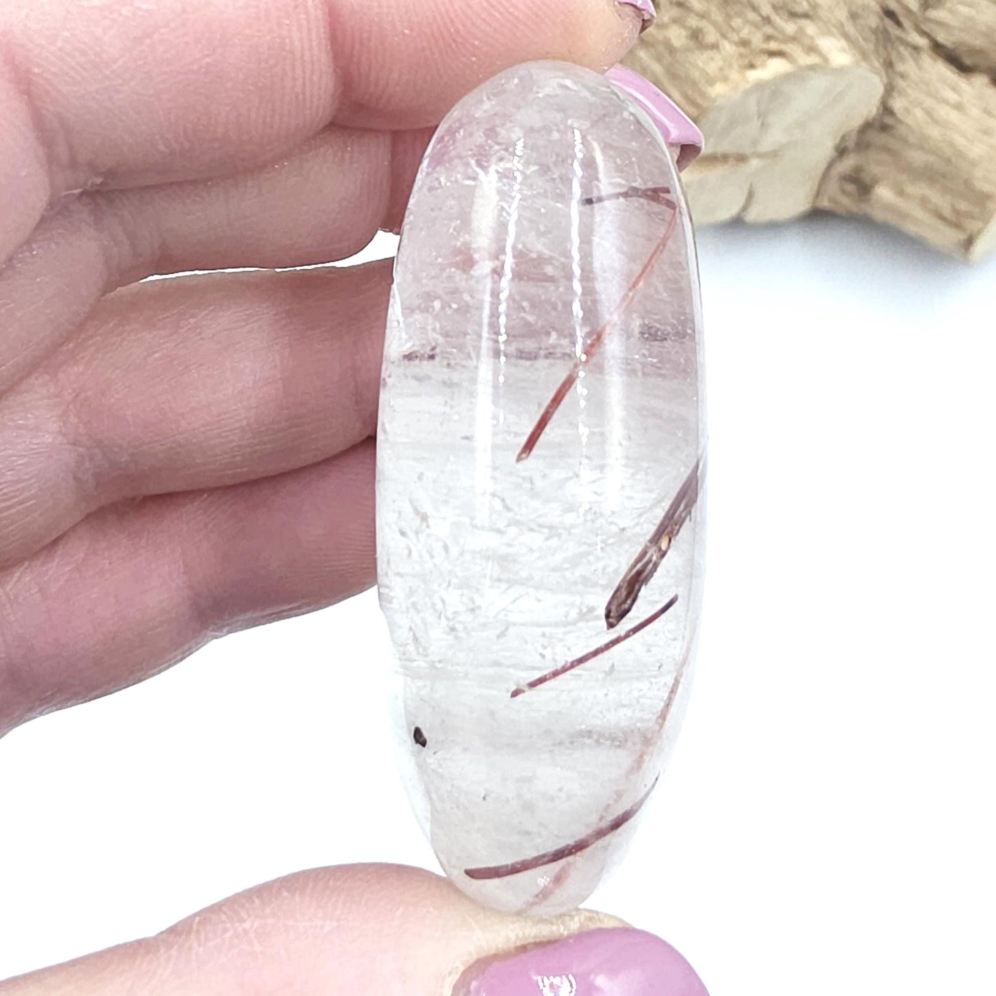 Rare Copper & Silver Rutile Quartz Palm Stone – Clarity, Transformation and Energy Amplification Crystal, 60g