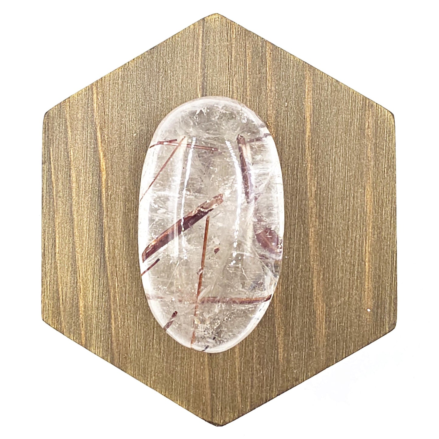 Rare Copper & Silver Rutile Quartz Palm Stone – Clarity, Transformation and Energy Amplification Crystal, 60g