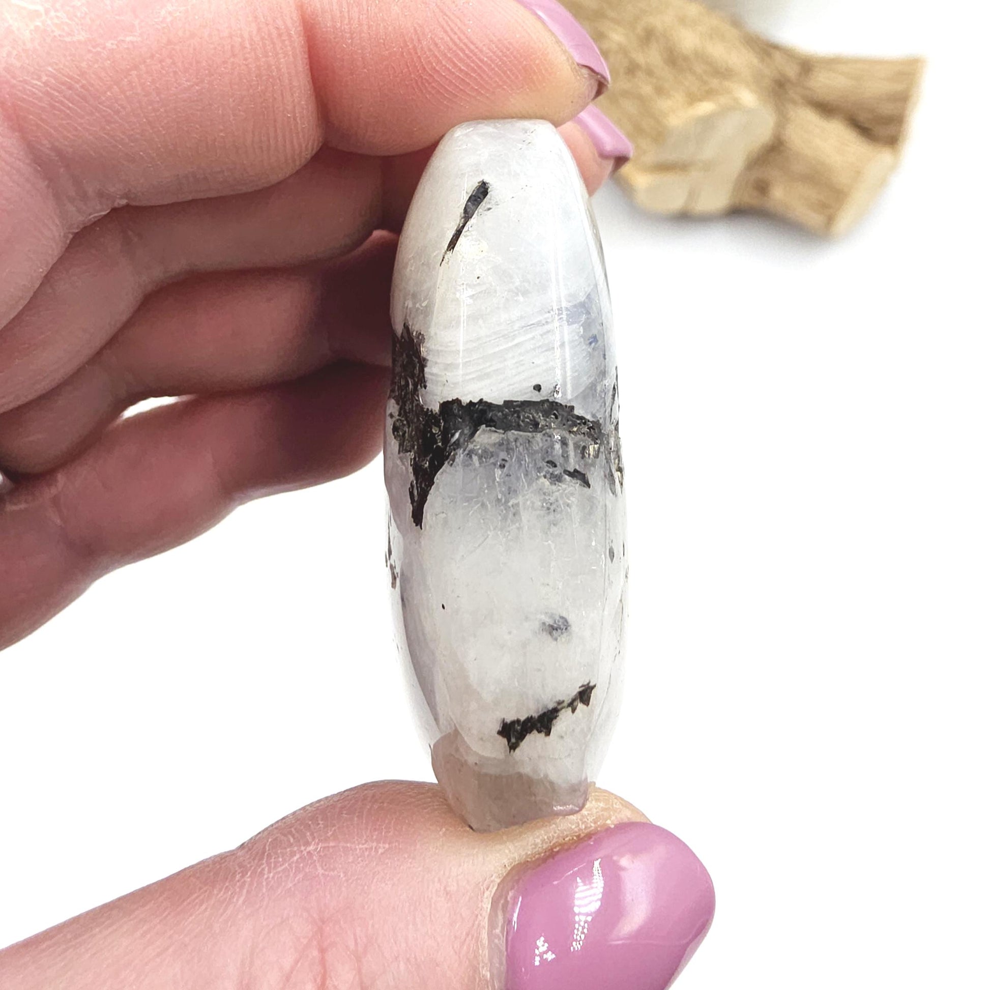 Rainbow Moonstone Palm Stone – Intuition, Balance & Feminine Energy Healing Crystal, 60g