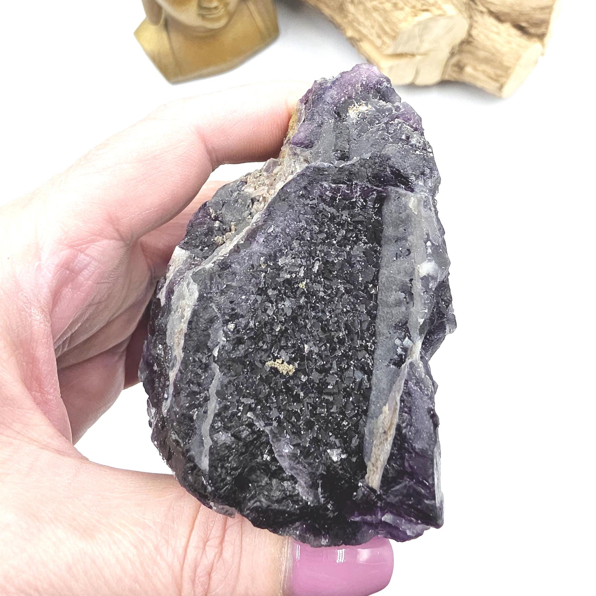Raw Fluorite Specimen – Mental Clarity, Focus & Natural Protective Energy Crystal, 490g