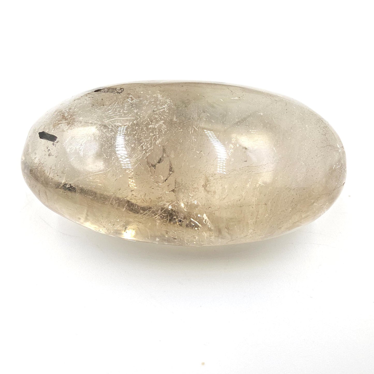 Large High Grade Sparkly Black Rutile Quartz Palm Stone – Protection, Clarity & Energy Amplification Crystal, 185g