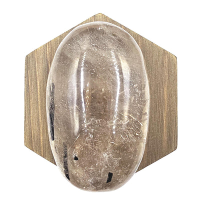 Large High Grade Sparkly Black Rutile Quartz Palm Stone – Protection, Clarity & Energy Amplification Crystal, 185g