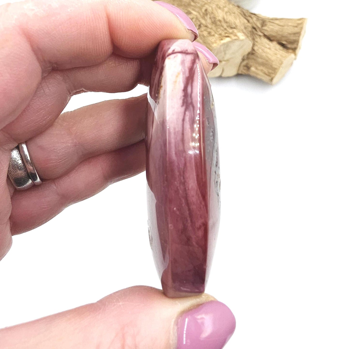 Mookaite Jasper Palm Stone – Strength, Grounding & Emotional Balance Crystal, 75g