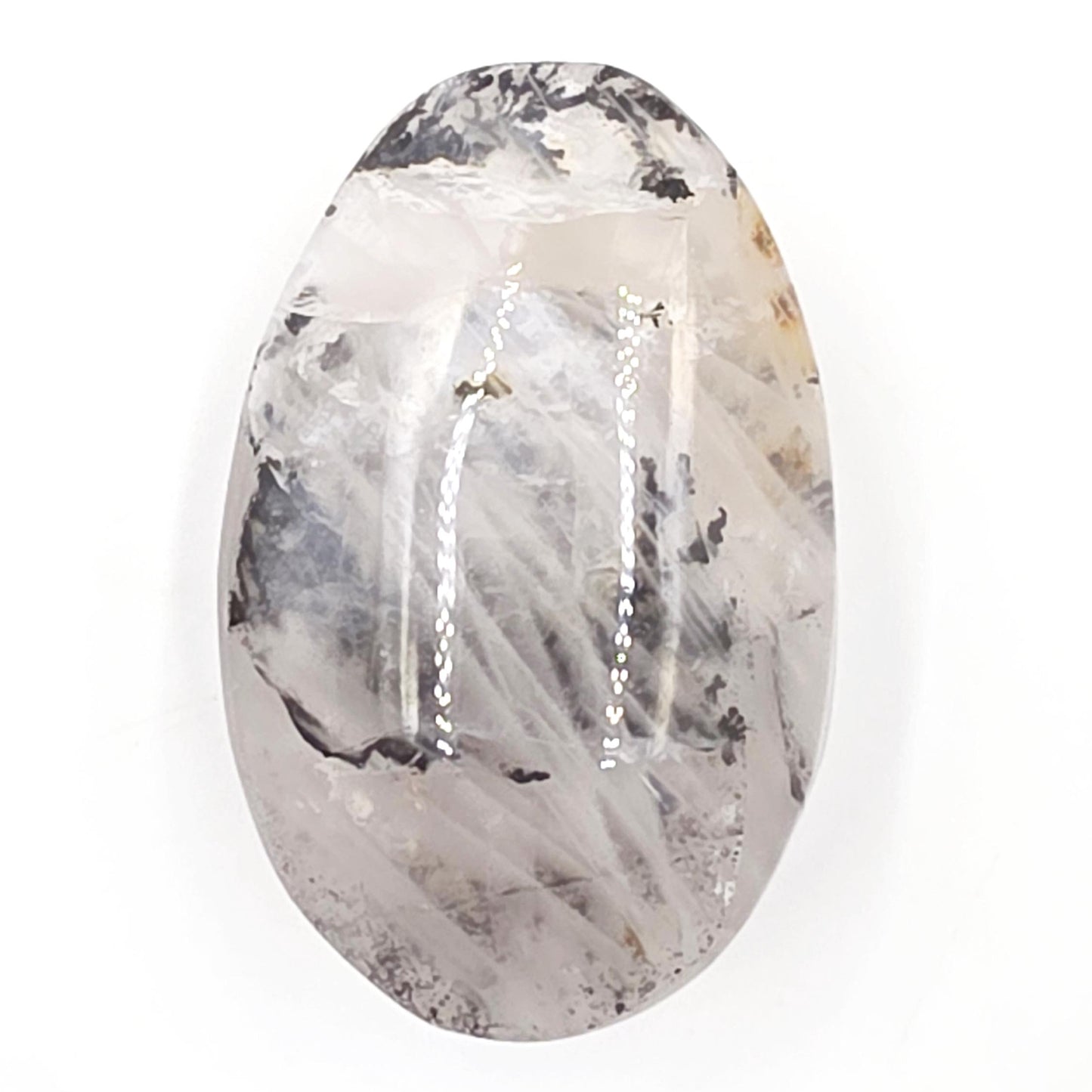 Rare Dendritic Quartz Palm Stone – Clarity, Growth and Root & Crown Chakra Crystal, 85g