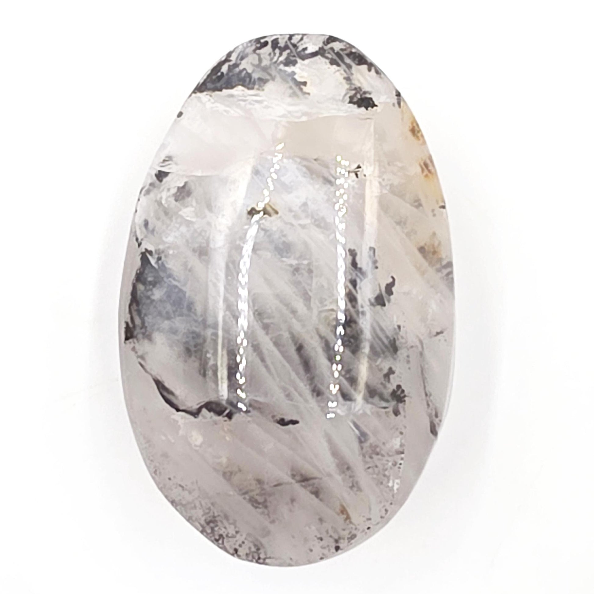Rare Dendritic Quartz Palm Stone – Clarity, Growth and Root & Crown Chakra Crystal, 85g