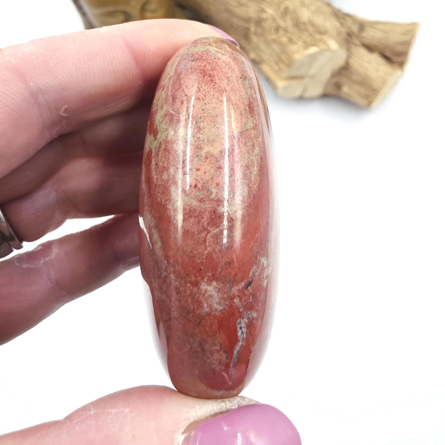 Red Jasper Palm Stone – Strength, Grounding & Protective Stability Crystal, 115g