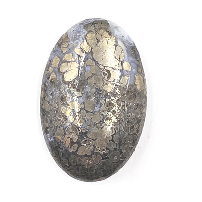 Pyrite & Agate Palm Stone – Protection, Confidence and Abundance Crystal, 55g