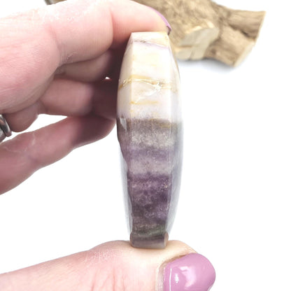 Silk Fluorite Palm Stone – Clarity, Calm & Soothing Flow Energy Crystal, 90g