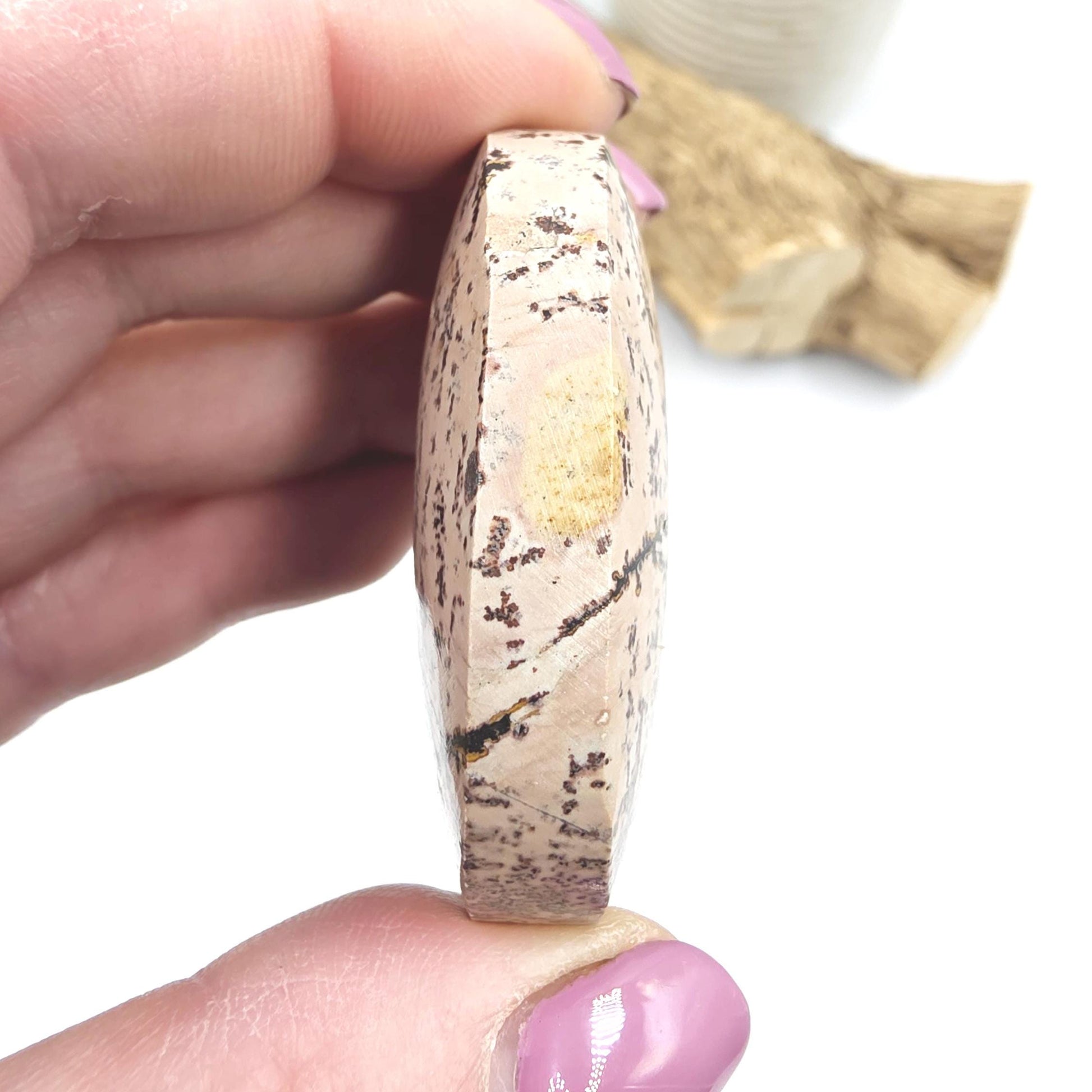 Picture Jasper Palm Stone – Grounding, Stability & Earth Connection Crystal, 55g