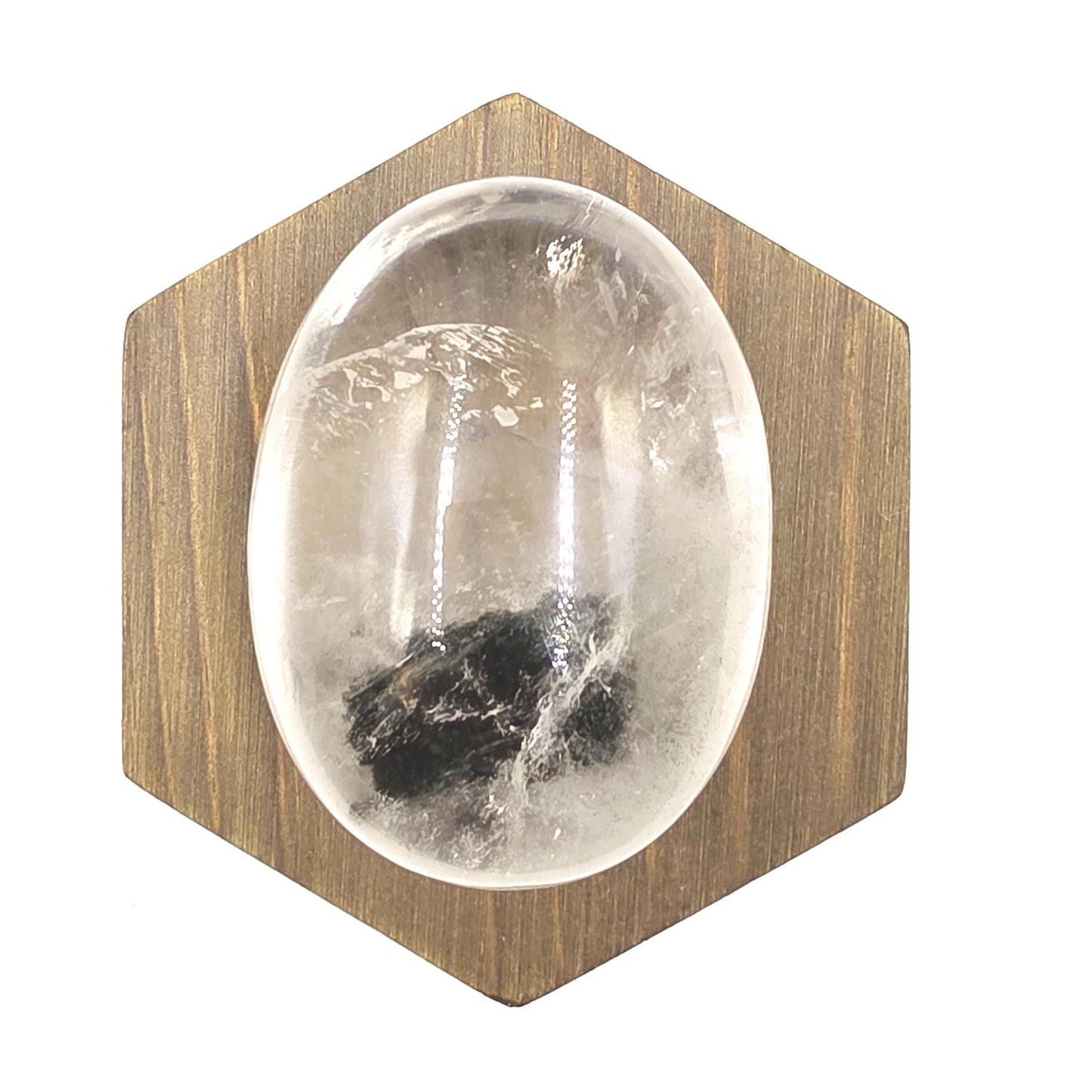 Large Green Garden Quartz (Lodolite) Palm Stone – Manifestation, Clarity & Inner Journey Healing Crystal, 155g