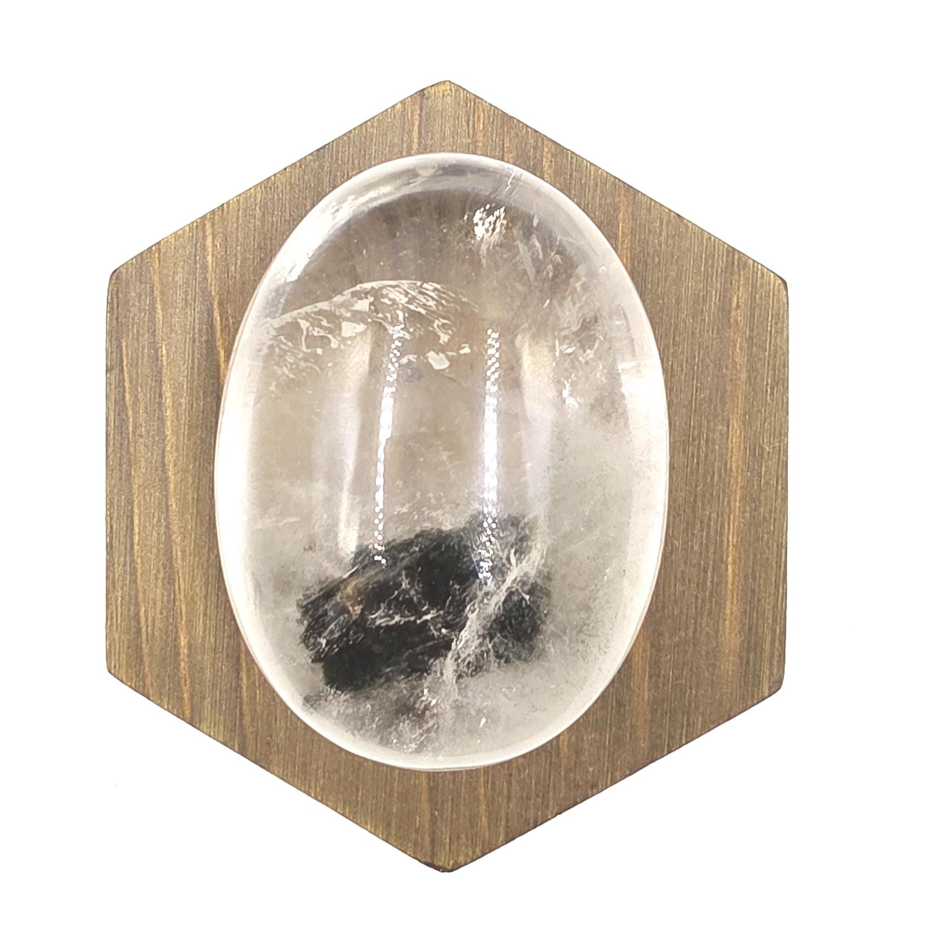 Large Green Garden Quartz (Lodolite) Palm Stone – Manifestation, Clarity & Inner Journey Healing Crystal, 155g