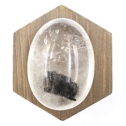 Large Green Garden Quartz (Lodolite) Palm Stone – Manifestation, Clarity & Inner Journey Healing Crystal, 155g