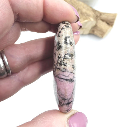 Rhodonite Palm Stone – Emotional Healing, Compassion & Grounded Heart Support Crystal, 60g