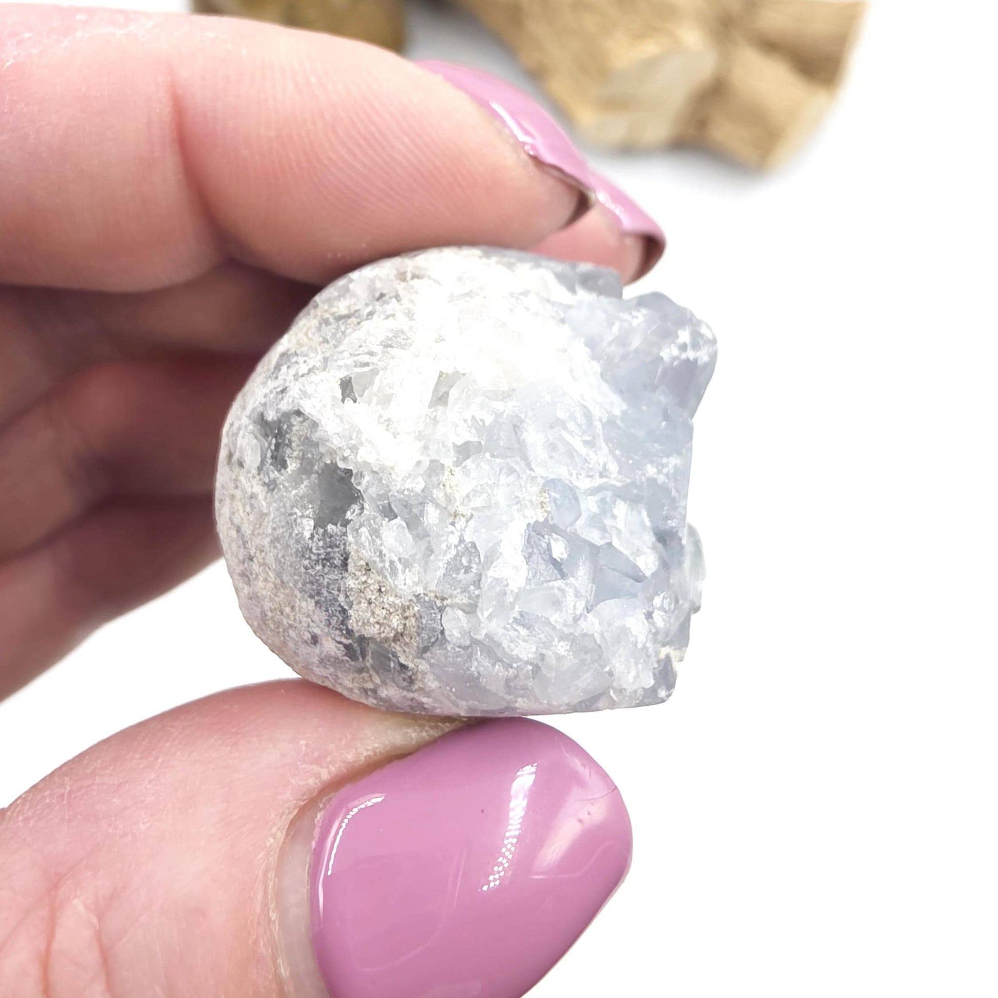 Little Raw Celestite Specimen – Peace, Angelic Energy & Soothing Spiritual Support Crystal, 60g