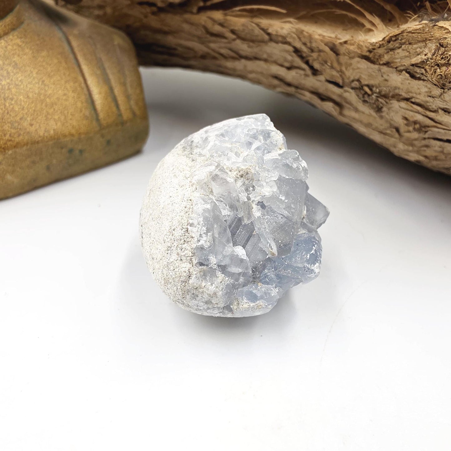 Little Raw Celestite Specimen – Peace, Angelic Energy & Soothing Spiritual Support Crystal, 60g