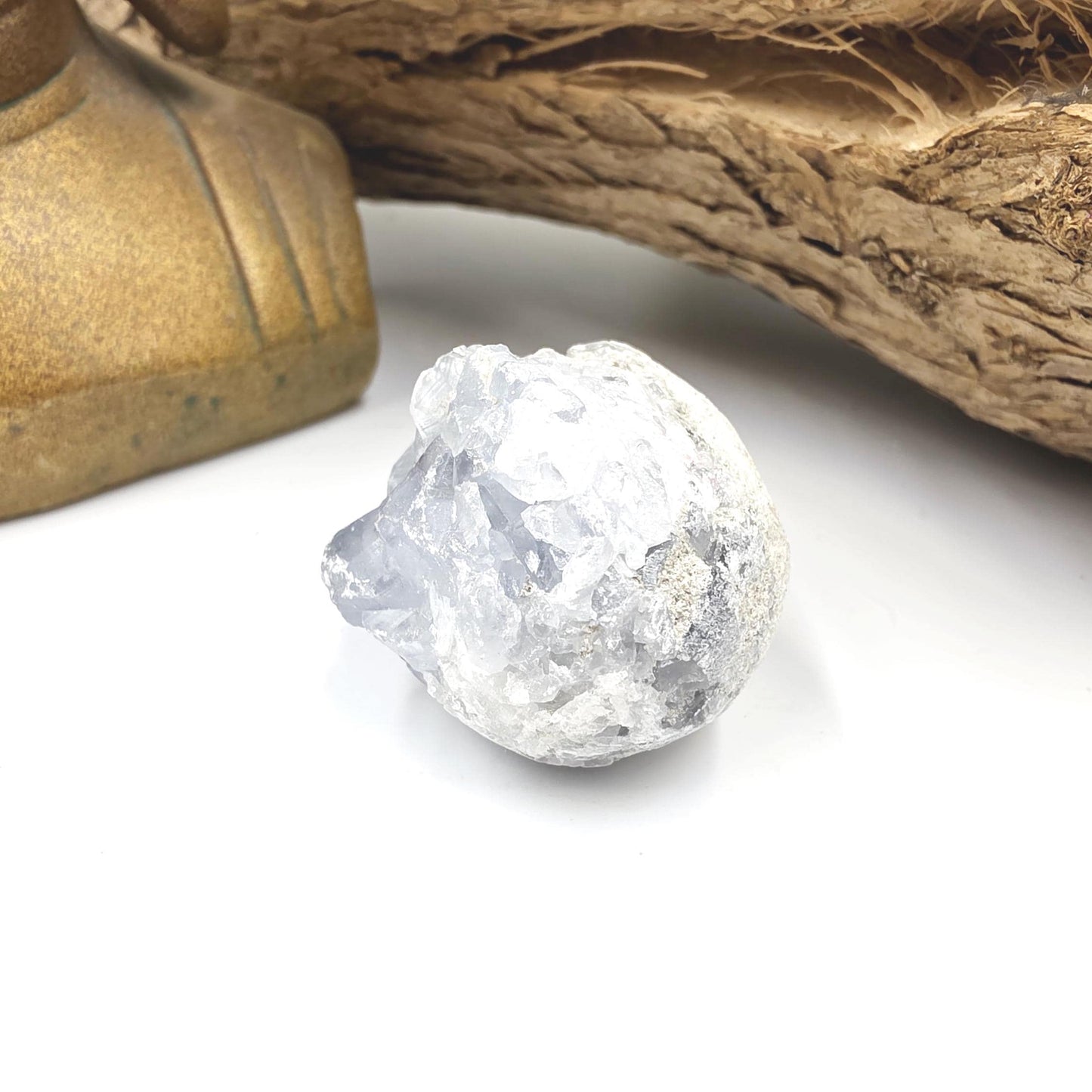 Little Raw Celestite Specimen – Peace, Angelic Energy & Soothing Spiritual Support Crystal, 60g