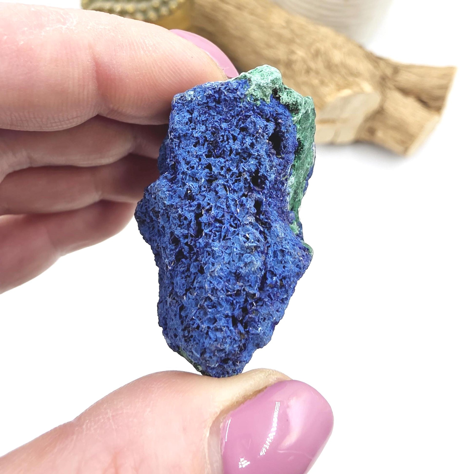 Sparkly Raw Azurite Specimen – Intuition, Insight & Third Eye Chakra Crystal, 50g
