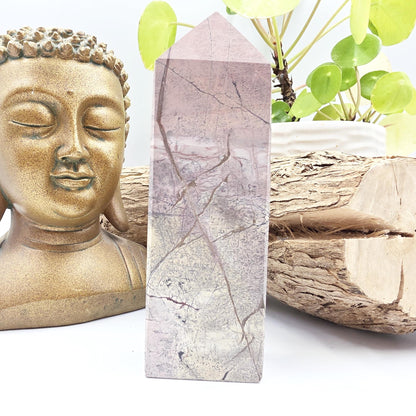 Picture Jasper Tower – Grounding, Stability & Root Chakra Crystal, 12cm