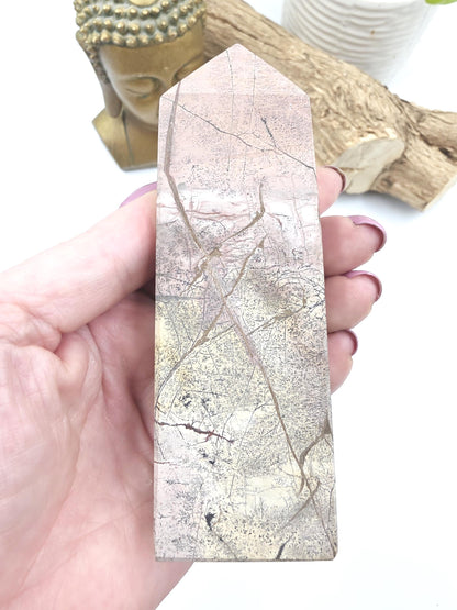 Picture Jasper Tower – Grounding, Stability & Root Chakra Crystal, 12cm