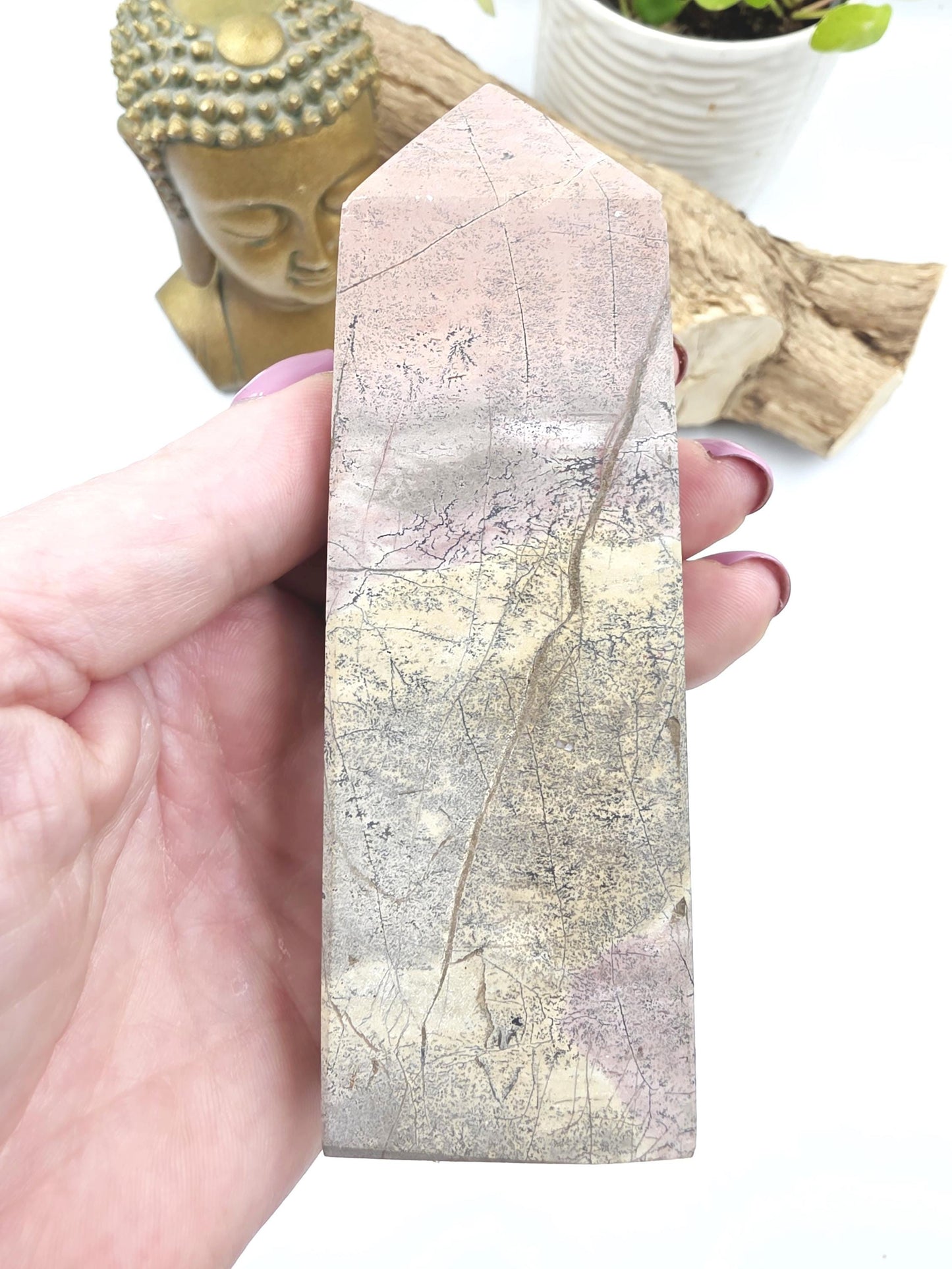 Picture Jasper Tower – Grounding, Stability & Root Chakra Crystal, 12cm