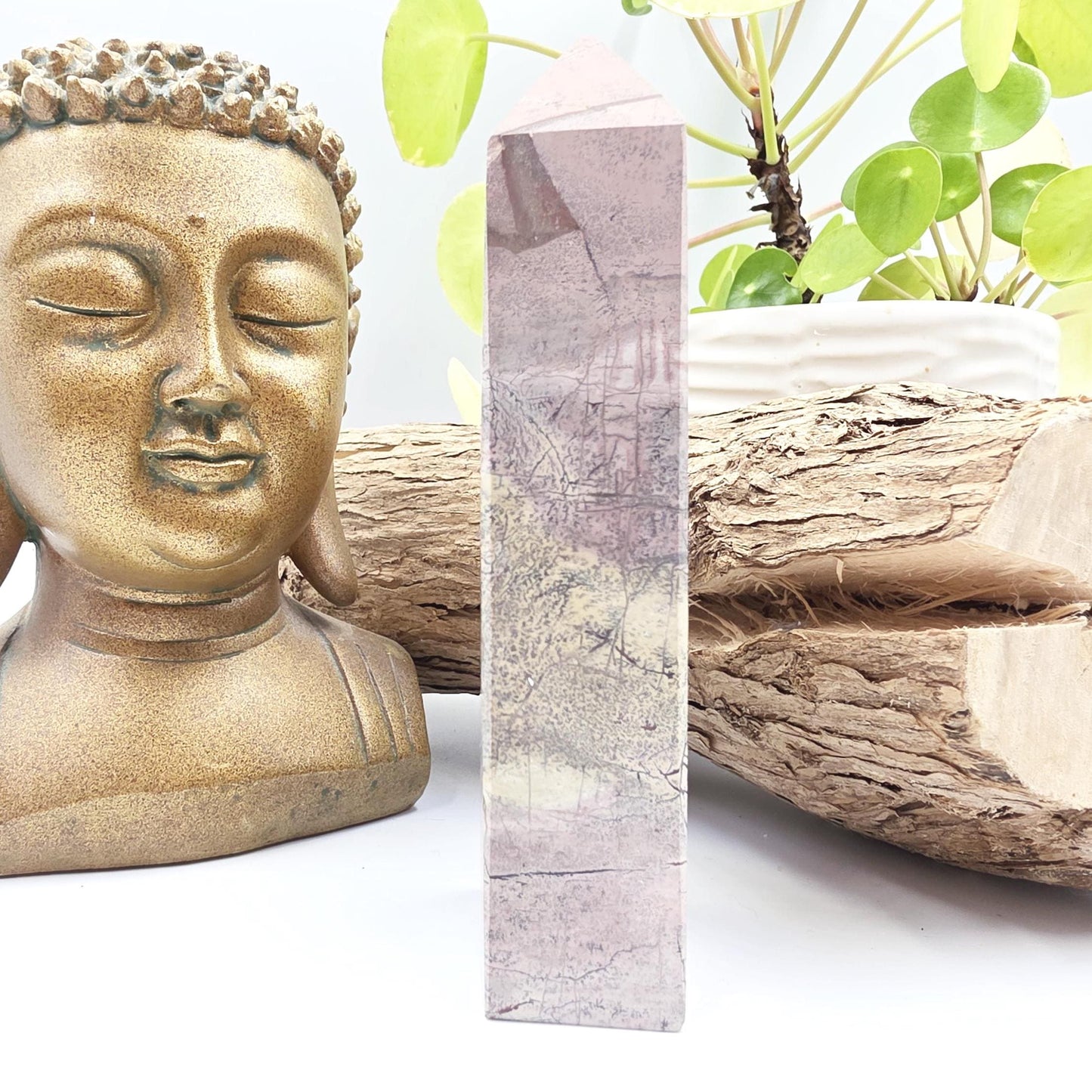 Picture Jasper Tower – Grounding, Stability & Root Chakra Crystal, 12cm