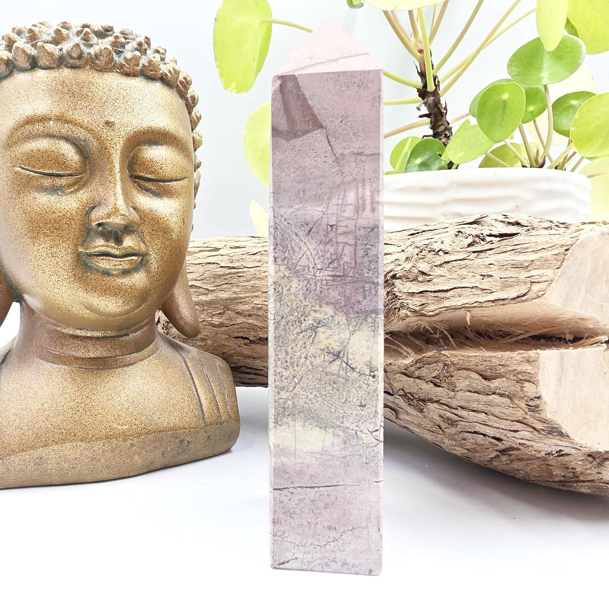 Picture Jasper Tower – Grounding, Stability & Root Chakra Crystal, 12cm